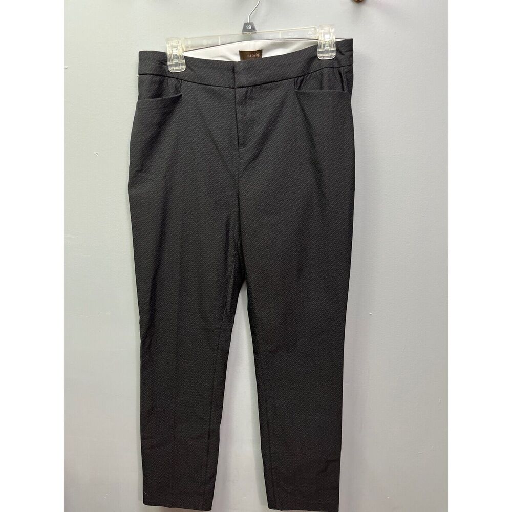 CROSBY‎ Cropped pants womens size 8 black patterned Textured